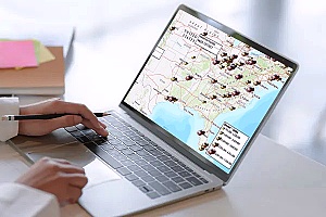 a business owner using sales territory mapping software